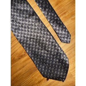 XMI Nordstrom Neck Tie Men Grey Metallic Silver Pearl‎ Metal Wedding Business